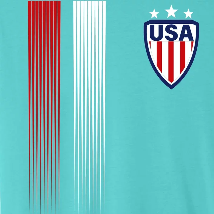 Cool USA Soccer Jersey Stripes ChromaSoft Performance T-Shirt