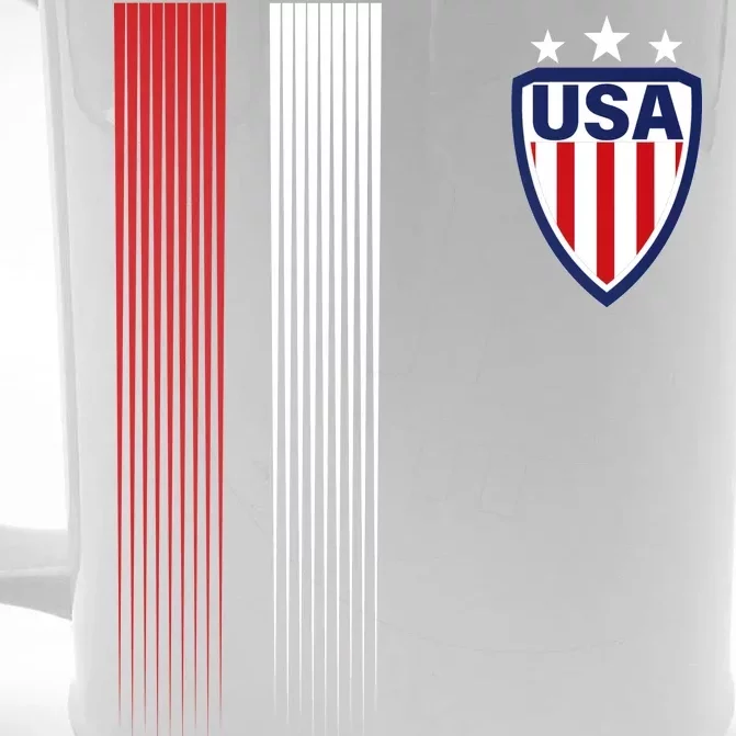 Cool USA Soccer Jersey Stripes Front & Back Beer Stein