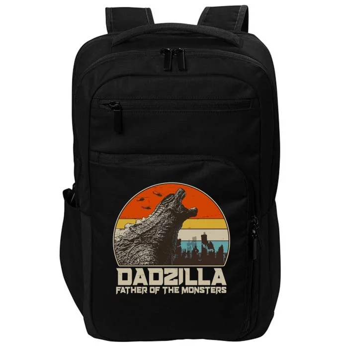 Cool Vintage Dadzilla Father Of Monsters Impact Tech Backpack