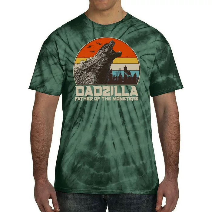 Cool Vintage Dadzilla Father Of Monsters Tie-Dye T-Shirt