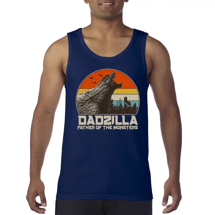 Cool Vintage Dadzilla Father Of Monsters Tank Top