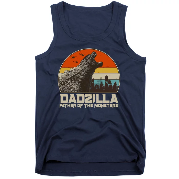 Cool Vintage Dadzilla Father Of Monsters Tank Top