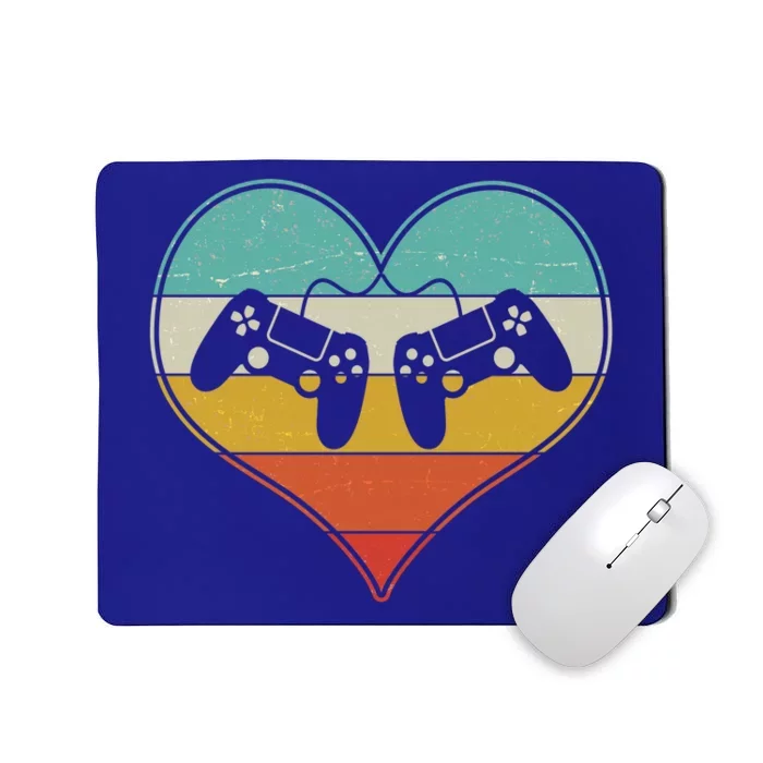 Cool Vintage Valentine Video Gamer Fan Mousepad