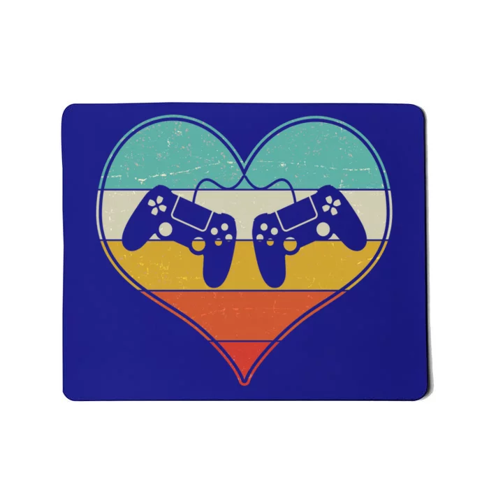 Cool Vintage Valentine Video Gamer Fan Mousepad