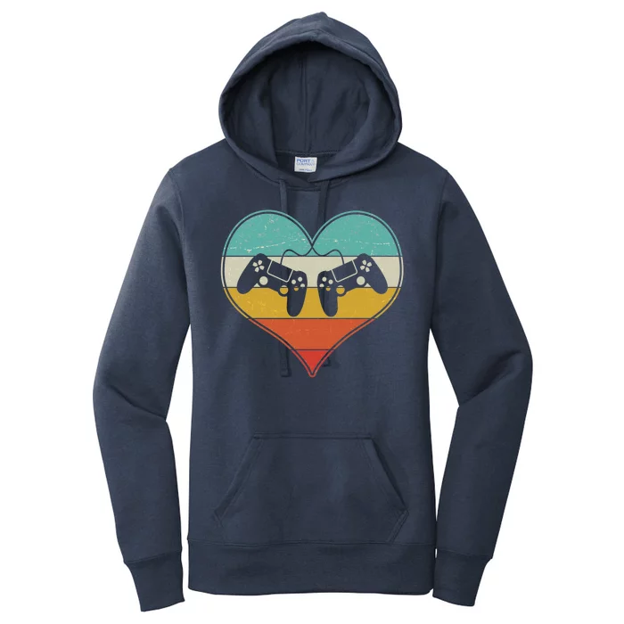 Cool Vintage Valentine Video Gamer Fan Women's Pullover Hoodie