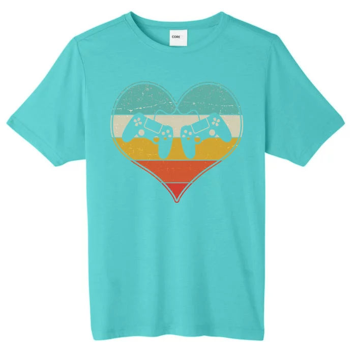 Cool Vintage Valentine Video Gamer Fan ChromaSoft Performance T-Shirt