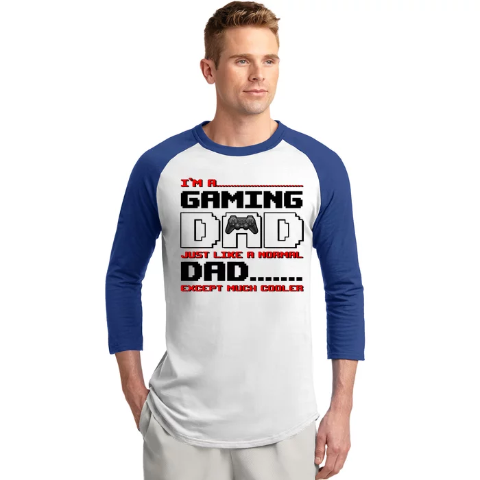 Cooler Gaming Dad Baseball Sleeve Shirt