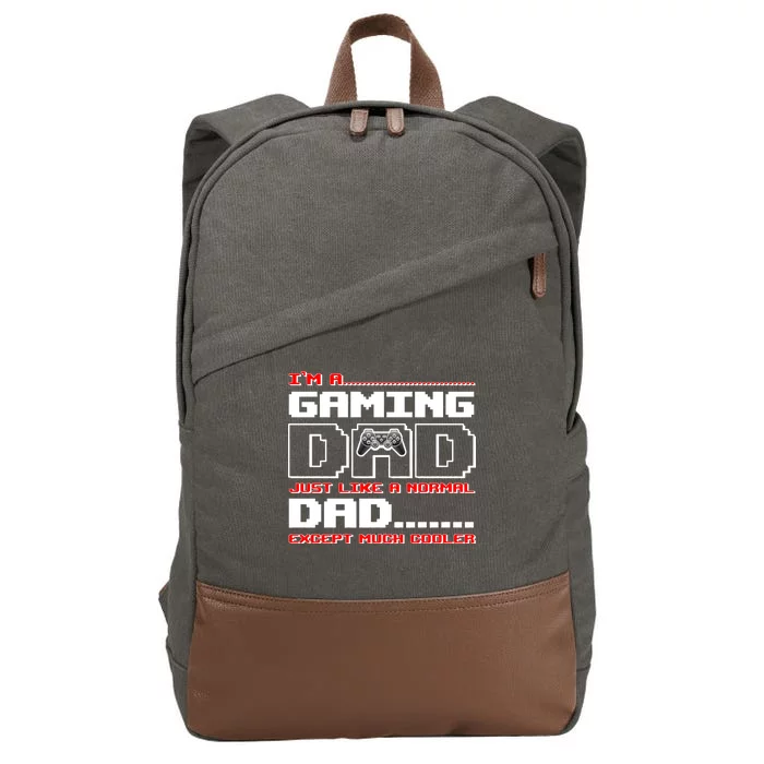 Cooler Gaming Dad Cotton Canvas Backpack