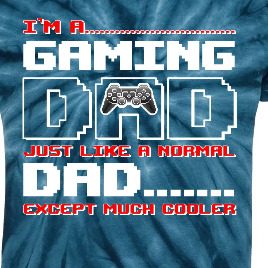 Cooler Gaming Dad Kids Tie-Dye T-Shirt