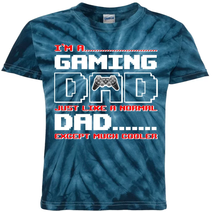 Cooler Gaming Dad Kids Tie-Dye T-Shirt