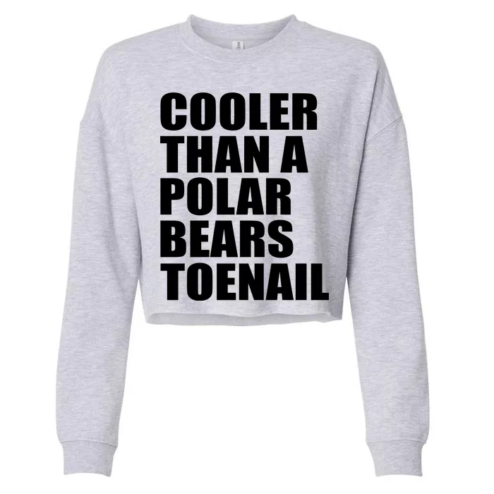 Cooler Than a Polar Bears Toenail Cropped Pullover Crew