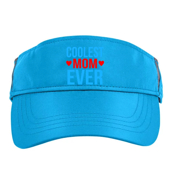 Coolest Mom Ever Hearts Adult Drive Performance Visor