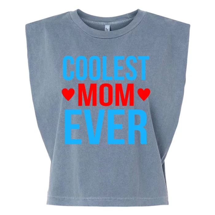 Coolest Mom Ever Hearts Garment-Dyed Women's Muscle Tee