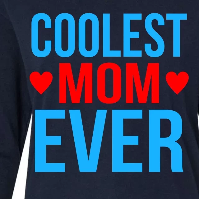 Coolest Mom Ever Hearts Womens Cotton Relaxed Long Sleeve T-Shirt