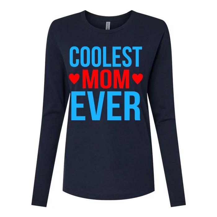 Coolest Mom Ever Hearts Womens Cotton Relaxed Long Sleeve T-Shirt