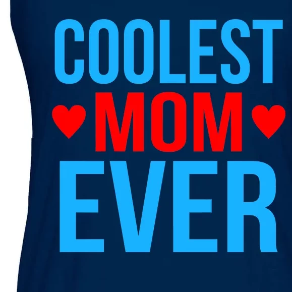 Coolest Mom Ever Hearts Ladies Essential Flowy Tank