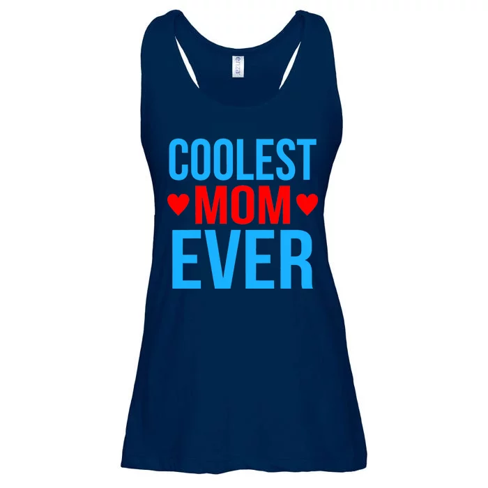 Coolest Mom Ever Hearts Ladies Essential Flowy Tank