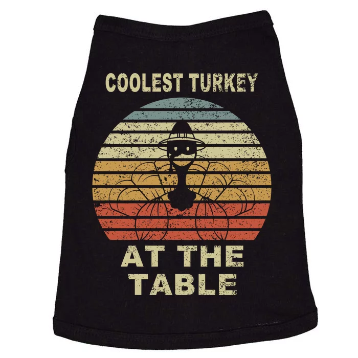 Coolest Turkey At The Table Vintage Doggie Tank