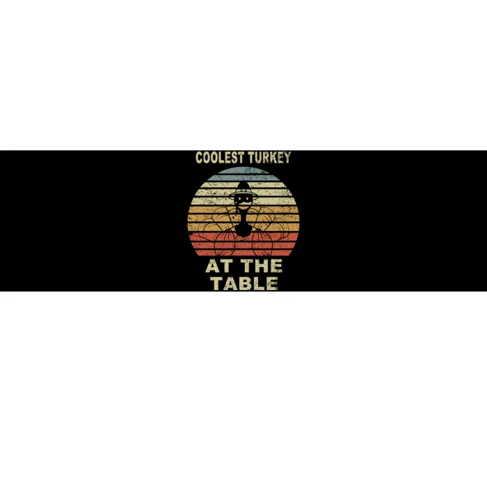 Coolest Turkey At The Table Vintage Bumper Sticker