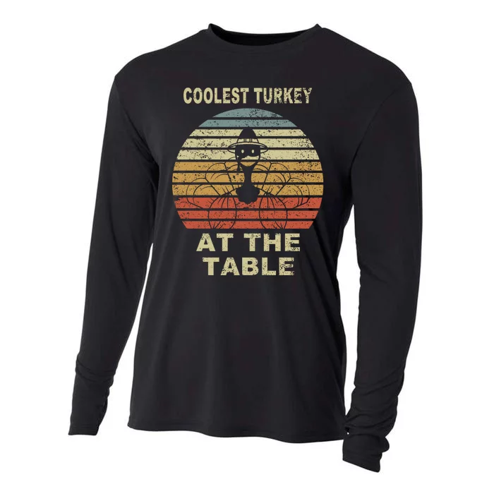 Coolest Turkey At The Table Vintage Cooling Performance Long Sleeve Crew