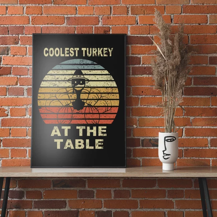 Coolest Turkey At The Table Vintage Poster