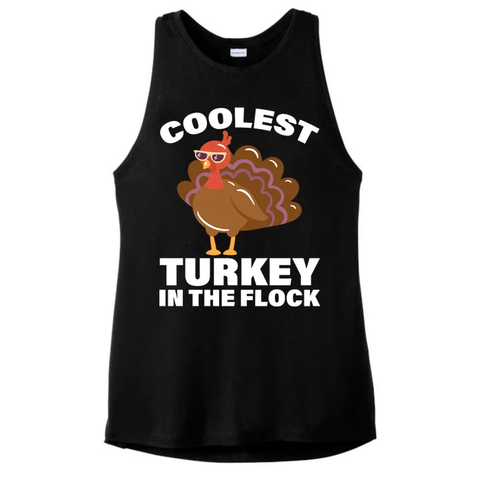 Coolest Turkey In The Flock Ladies Tri-Blend Wicking Tank