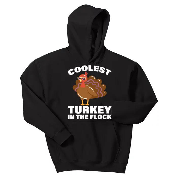 Coolest Turkey In The Flock Kids Hoodie