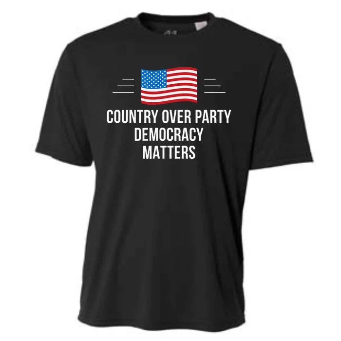 Country Over Party Democracy Matters Cooling Performance Crew T-Shirt