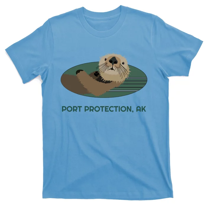 Cute Otter Port Protection Alaska Coast Resident Fisherman Funny Gift T-Shirt