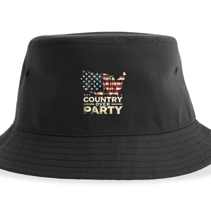 Country Over Party Democracy Matters Sustainable Bucket Hat