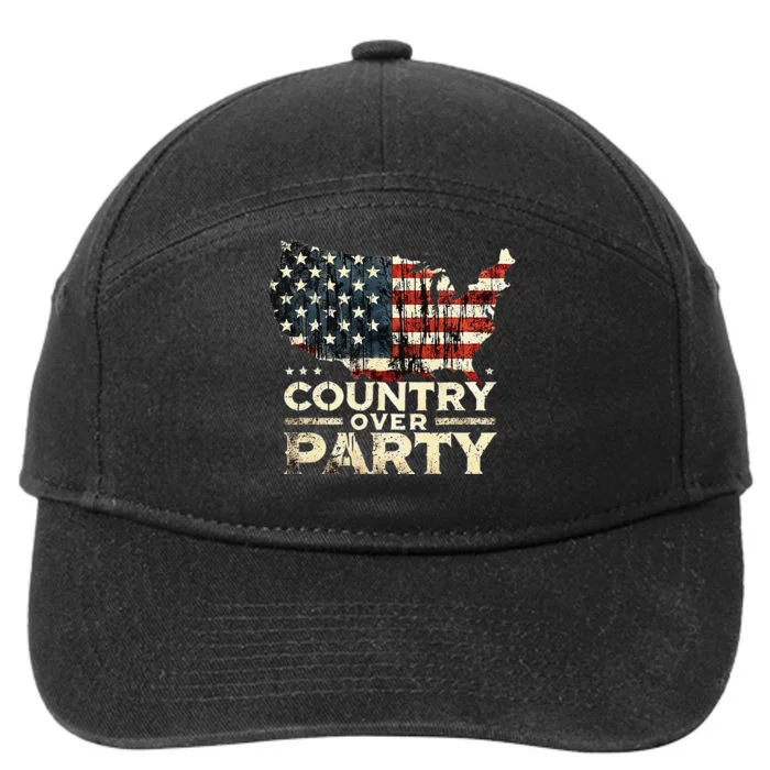 Country Over Party Democracy Matters 7-Panel Snapback Hat