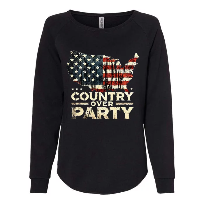 Country Over Party Democracy Matters Womens California Wash Sweatshirt