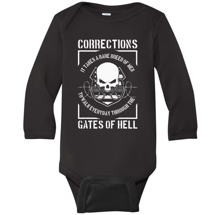 Correctional Officer Proud Corrections Officer Baby Long Sleeve Bodysuit