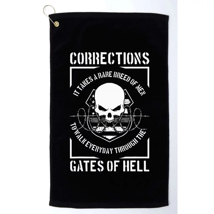 Correctional Officer Proud Corrections Officer Platinum Collection Golf Towel