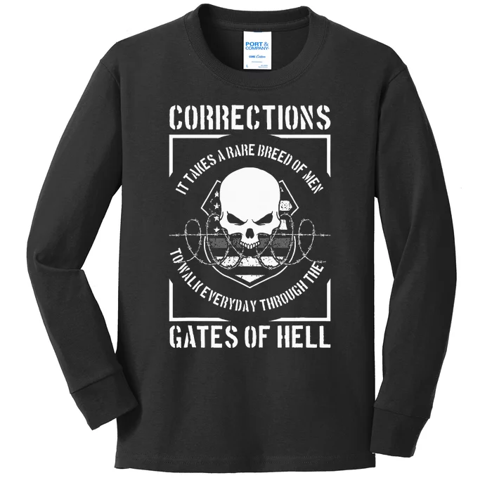 Correctional Officer Proud Corrections Officer Kids Long Sleeve Shirt