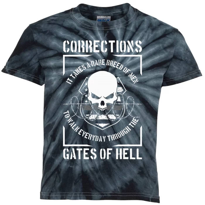 Correctional Officer Proud Corrections Officer Kids Tie-Dye T-Shirt