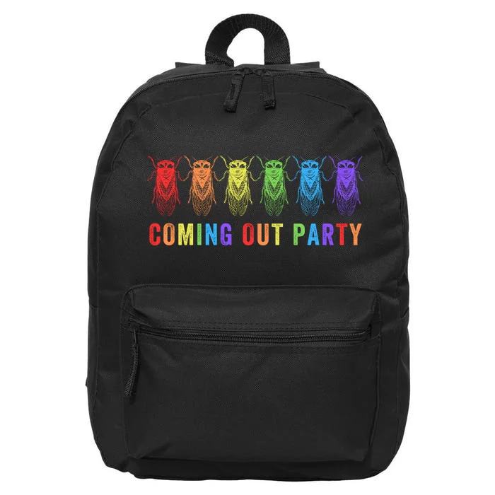 Coming Out Party Cicadas Bug Enthusiast Cicada Emergence Cicada Summer 2024 16 in Basic Backpack