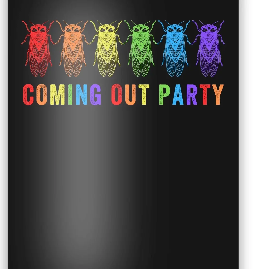 Coming Out Party Cicadas Bug Enthusiast Cicada Emergence Cicada Summer 2024 Poster