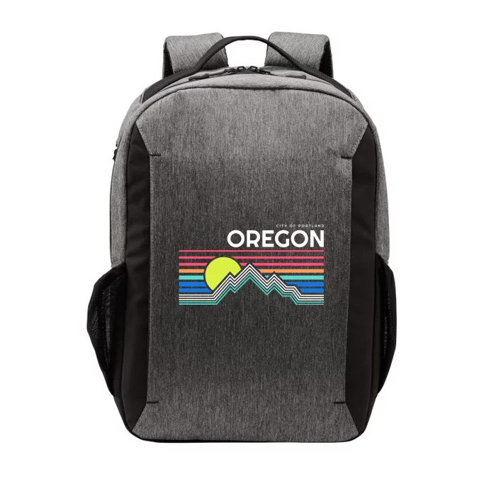 City Of Portland Oregon Retro Sunset Vector Backpack