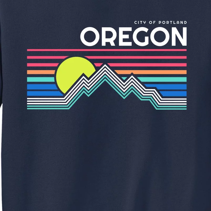 City Of Portland Oregon Retro Sunset Sweatshirt