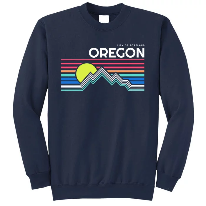 City Of Portland Oregon Retro Sunset Sweatshirt