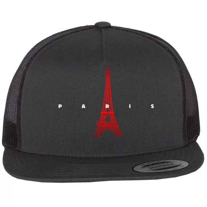 City Of Paris France Flat Bill Trucker Hat