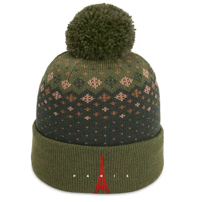 City Of Paris France The Baniff Cuffed Pom Beanie