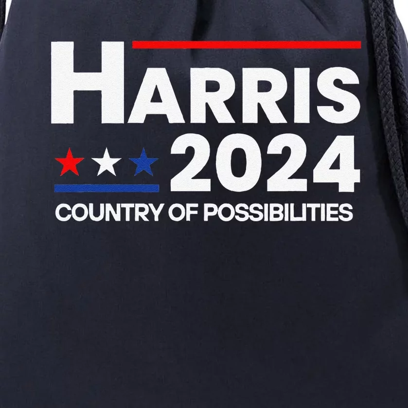 Country Of Possibilities Kamalaharris 2024 President Vote Drawstring Bag