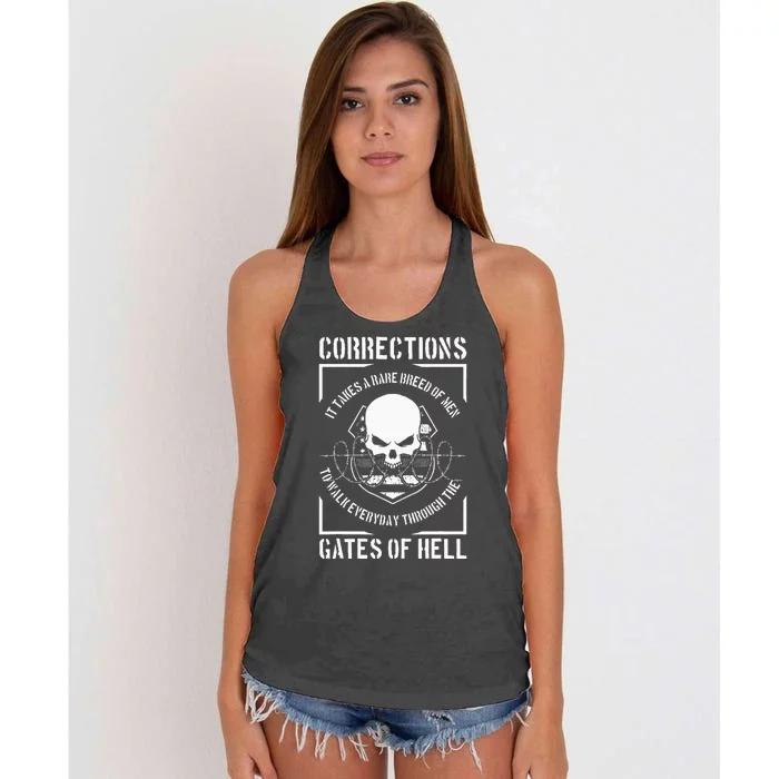 Correctional Officer Proud Corrections Officer Women's Knotted Racerback Tank