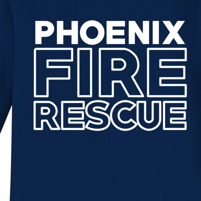 City Of Phoenix Fire Rescue Arizona Firefighter Gift Baby Long Sleeve Bodysuit