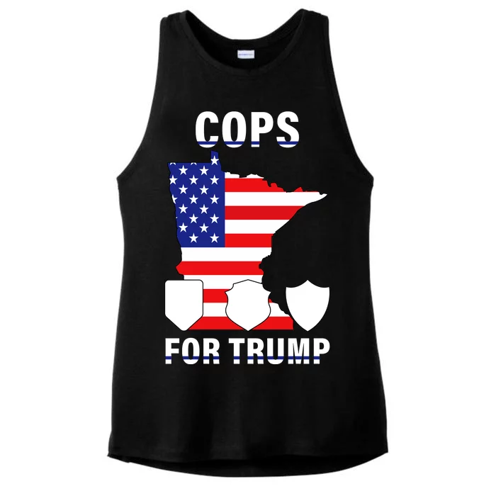 Cops For Trump Ladies Tri-Blend Wicking Tank