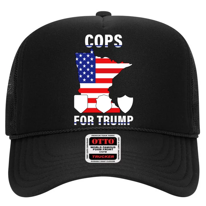 Cops For Trump High Crown Mesh Trucker Hat