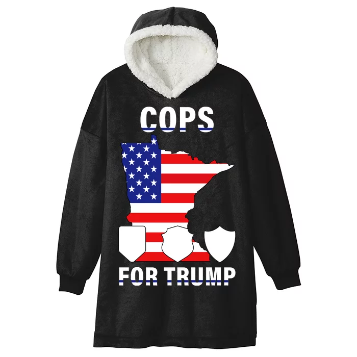 Cops For Trump Hooded Wearable Blanket