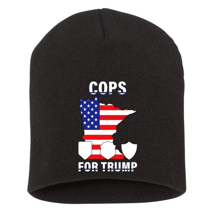 Cops For Trump Short Acrylic Beanie